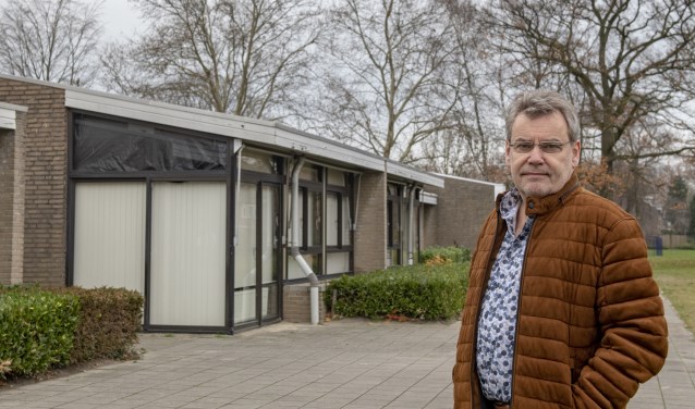 Laurens van Voorst op de plaats waar het nieuwe buurthuis in de wijk Boschweg in Schijndel wordt gebouwd. "Gerealiseerd mede dankzij de inzet van de buurt." | Fotonummer: ca4d0e