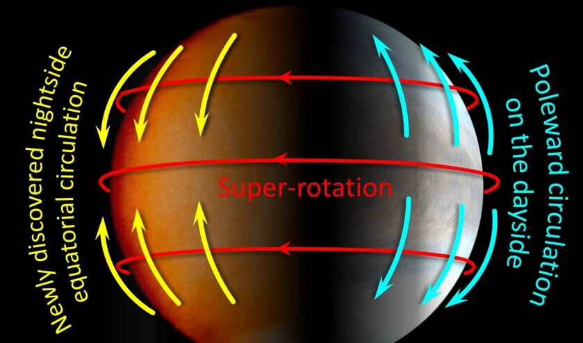 Weather patterns on planet Venus now also visible at night