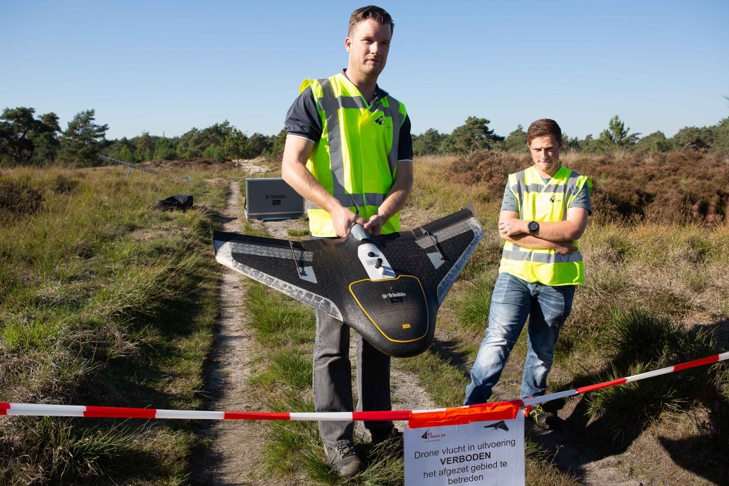 De bovenkant van de drone GEO-Airflight Trimble UX5.