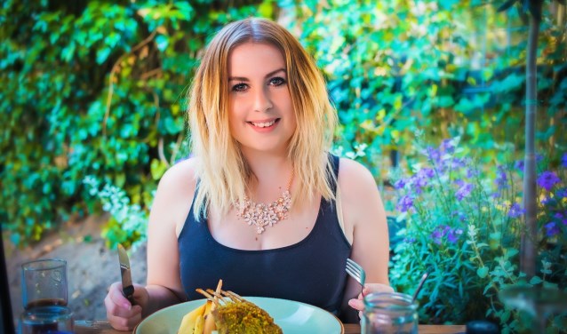 Silvy tijdens één van haar restaurantbezoeken in 2018.