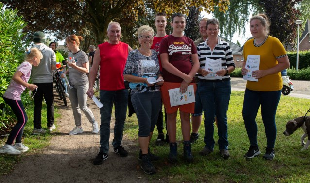 De wandelaars van de 10 en 15 km.