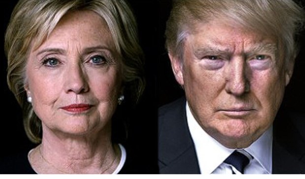 Clinton en Trump.