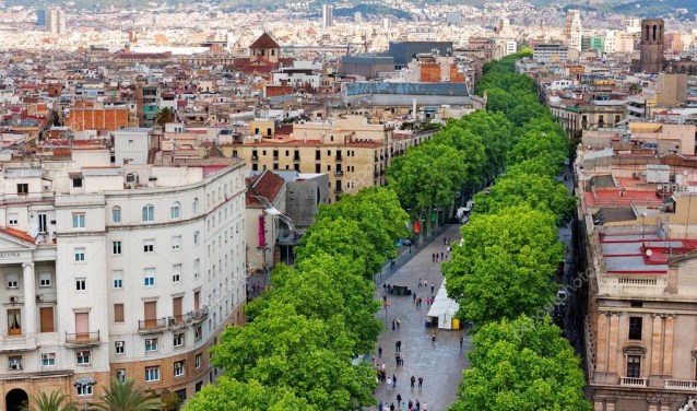 De Ramblas in Barcelona.