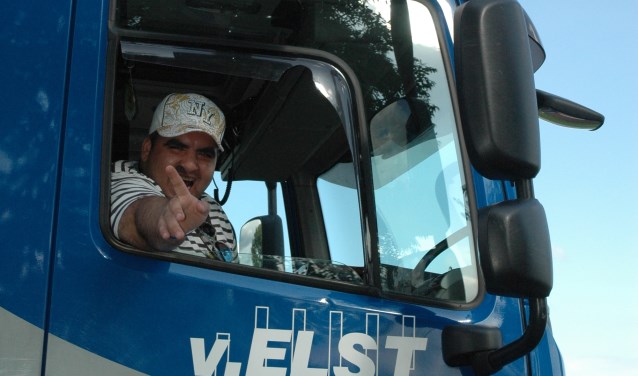 Een blij gezicht tijdens een eerdere Truckrun.