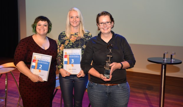 Marjolein Hordijk, Meike Boertjes en winnares Jolanda Robben.