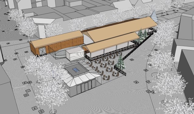De tekening van Winterland Oss.