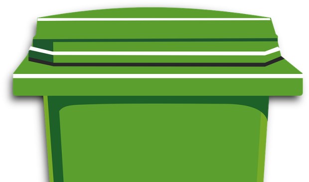 Groene container.