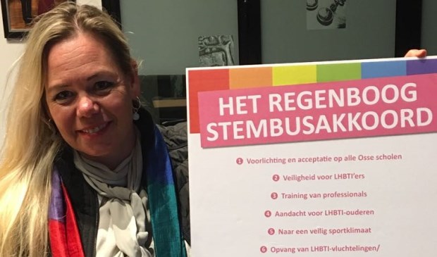 De ondertekenaars van het Regenboog Stembusakkoord zullen zich inspannen om maatregelen op het gebied van LHBTI-emancipatie in de komende raadsperiode uit te voeren.