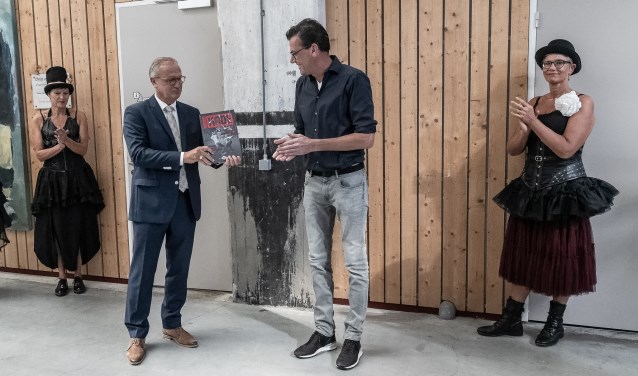 Jan Goijaarts en Stefan van de Ven tijdens jubileum van de Noordkade.