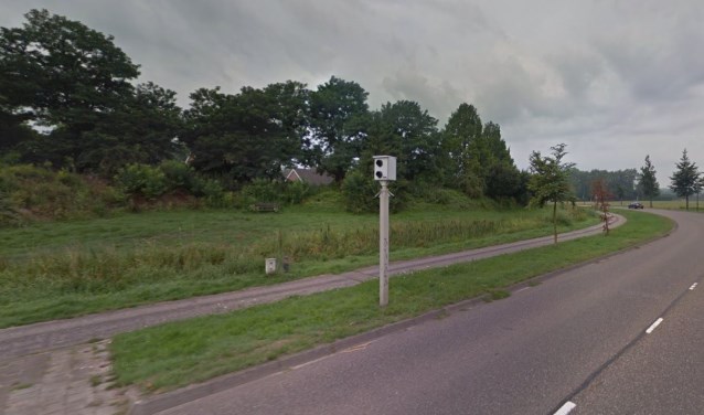 De beruchte flitspaal in Erp (Bron: Google Maps).