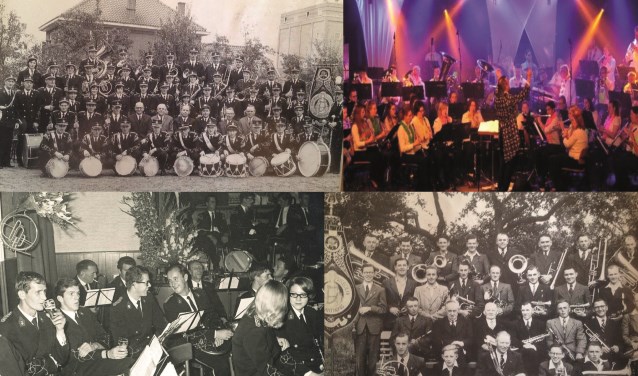 Muziekvereniging Sint Cecilia uit Sint Anthonis door de jaren heen. (foto's: Sint Cecilia)