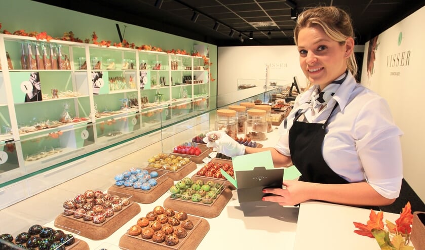 Melissa van Dinther bij Visser Chocolade Oss.