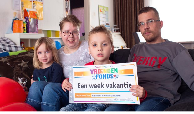 Wendy samen met haar gezin