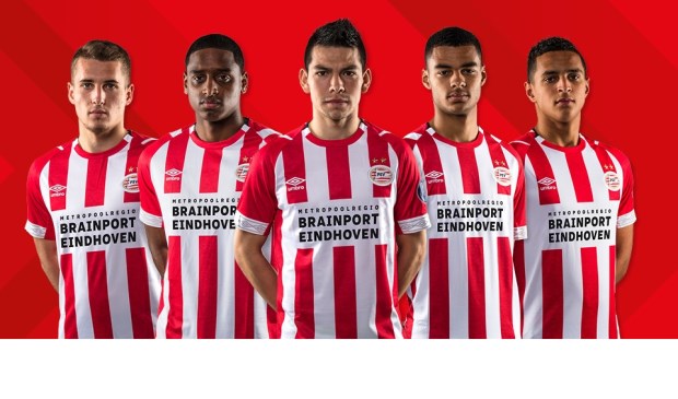 De samenwerking komt als Metropoolregio Brainport Eindhoven tot uiting op de shirts van PSV.