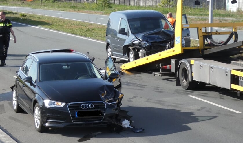 Ongeval op de Graafsebaan. (Foto: Thomas)