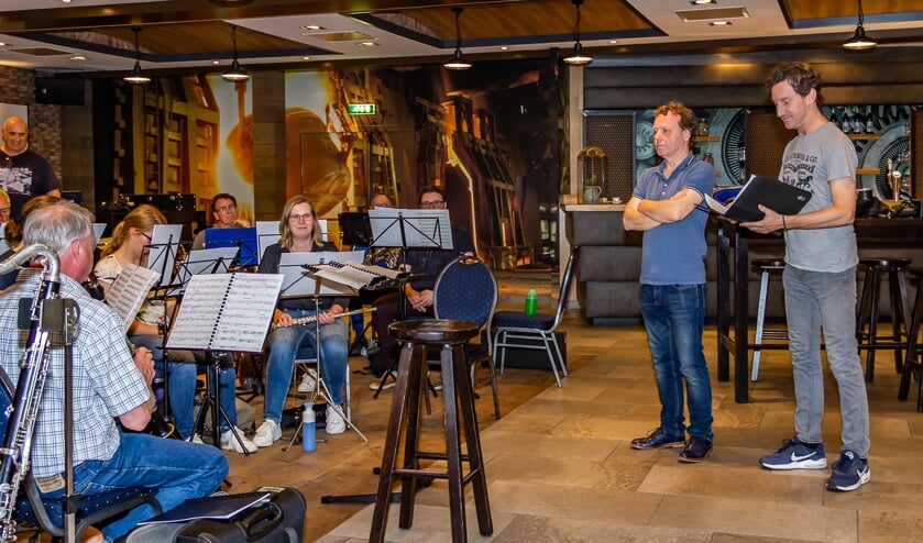 Een repetitie van Harmonie Concordia.