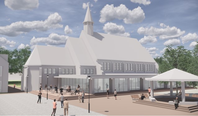 Artist impression van het nieuwe dorpshart Langenboom. (foto: Langenboom Verandert)