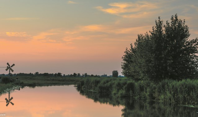 Fraaie zonsondergang in De Meije. Beeld: Theo Hamoen