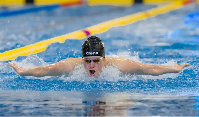 Thomas Jansen zwemt EJK limiet op 400 meter wisselslag. (Foto Kees-Jan van Overbeeke)