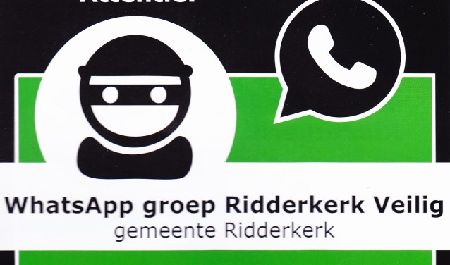 Flyers met deze boodschap worden in heel Ridderkerk verspreid