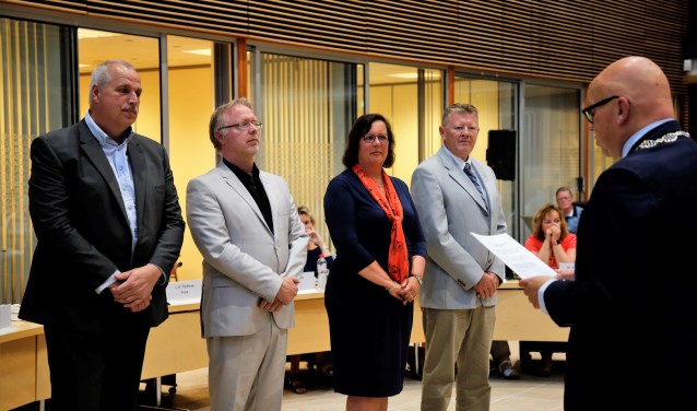 De wethouders voor de komende vier jaar.