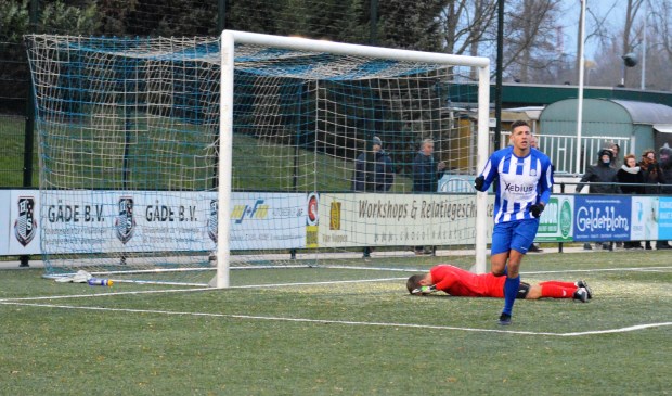 Brandon Könemann kon de tweede treffer vieren (archieffoto)