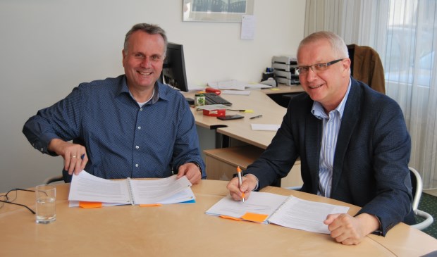 Peter Manders (links), directeur-bestuurder bij Patrimonium, en Roland van der Klauw, directeur stichting Wocozon.