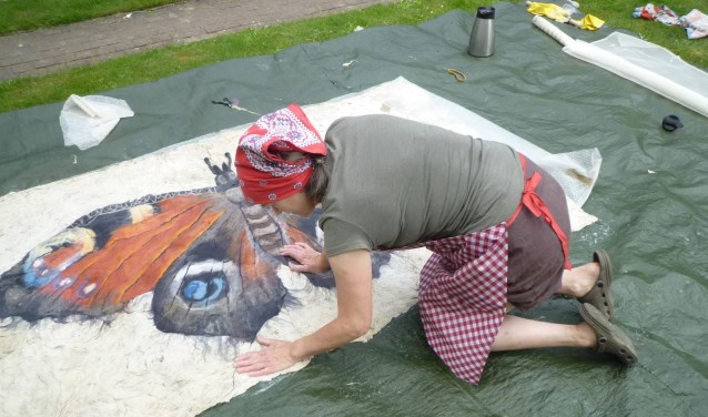 Jeanne de Jong aan het werk | Fotonummer: 117633