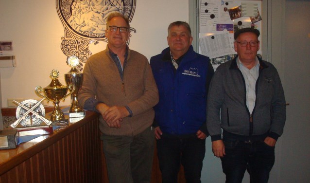 Vlnr: Henk van der Velden, Gerard Maas en Hans van de Boomen | Fotonummer: 66973b