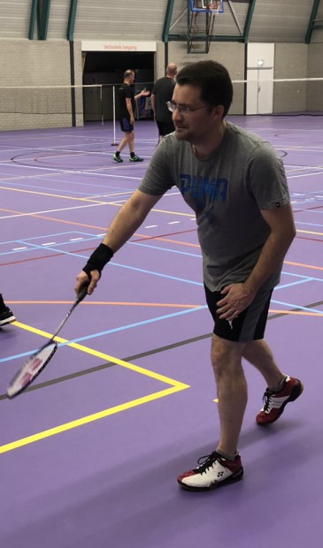 Stefan Schepers, één van de vele fanatieke badmintonners bij BCL | Fotonummer: 54c79e