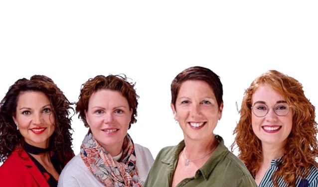 Vlnr: Tanja van de Ven, Harriëtte van Delden, Nicole Verhoeven en Veerle van Schaijk | Fotonummer: 040885
