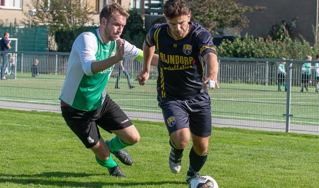 Danny Wenink is Woubrugge te snel af. | Foto lichtenbeldfoto.nl