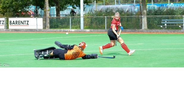 Dominique Hoogendoorn in actie.