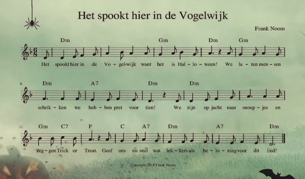 Voor de Halloweenviering in de Vogelwijk is zelfs een speciaal lied gemaakt.