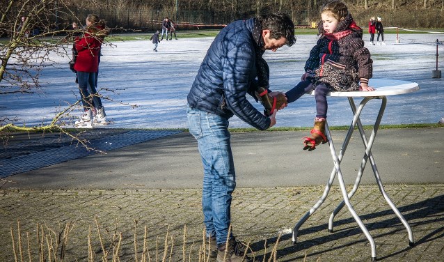 De ijsbaan vorig jaar januari.