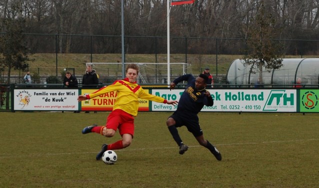 Bren Zonneveld maakte de 3-1 voor Van Nispen. | Foto: Trudy van den Berg