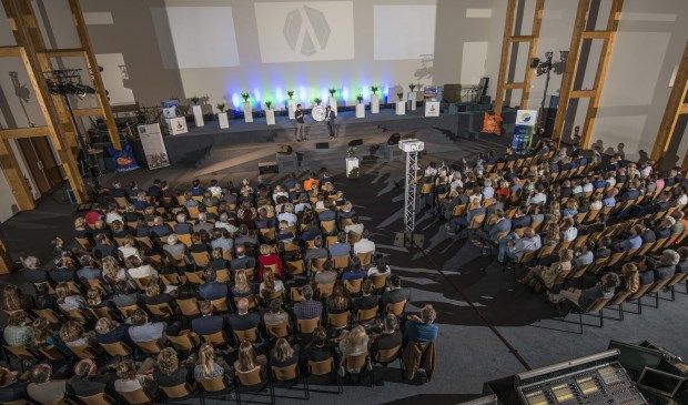 Volle zaal tijdens de zesde editie van de Ondernemersdag071, die plaatsvond in ZalenA4 in Leiderdorp.