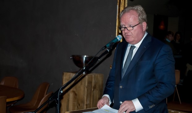 Kees van der Burg tijdens zijn nieuwjaarstoespraak.