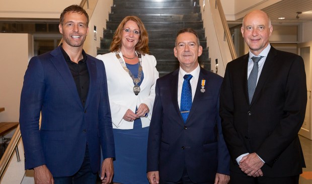 Bas Brekelmans, burgemeester Carla Breuer, Rob ten Boden en Arno van Kempen. | Foto: pr./Edwin van der Wijngaard