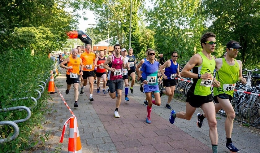 De start van de 6,3 en 10 kilometer