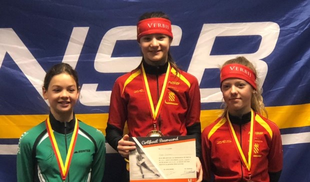 Angel Daleman op het hoogste podium.