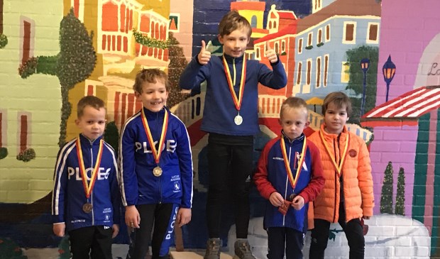 Floris Mingelen (m) wint het goud bij de Benjamins. | Foto: pr.