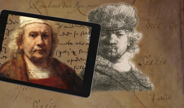 Twee zelfportretten van Rembrandt van Rijn.