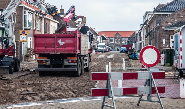 De werkzaamheden in de Paul Krugerstraat in wijk De Noord.
