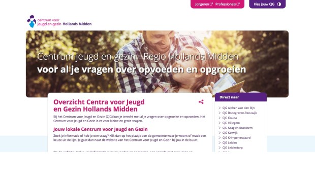 Het Centrum voor Jeugd en Gezin heeft een nieuwe website.