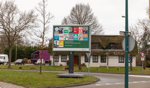 De borden zijn niet over het hoofd te zien!