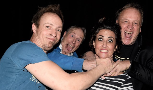 De huidige bezetting van de Driftkickers: Mendel Moerenhout, Eric van den Bosch, Mary Prado, Jan van der Plas (v.l.n.r.). | Foto: Aad Nieuwland