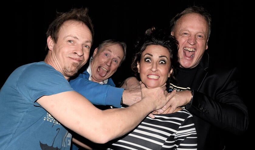 De huidige bezetting van de Driftkickers: Mendel Moerenhout, Eric van den Bosch, Mary Prado, Jan van der Plas (v.l.n.r.). | Foto: Aad Nieuwland