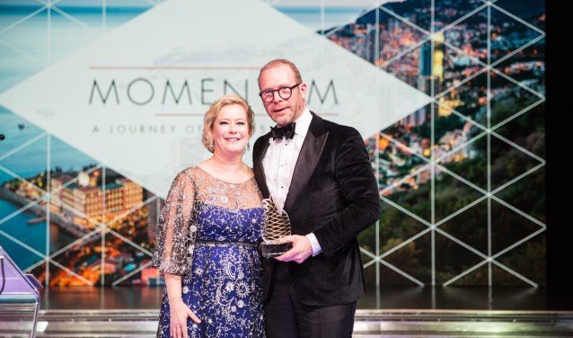 Stephan Stokkermans ontving in Monaco de Hotelier of the Year 2019-award. | Foto: PR