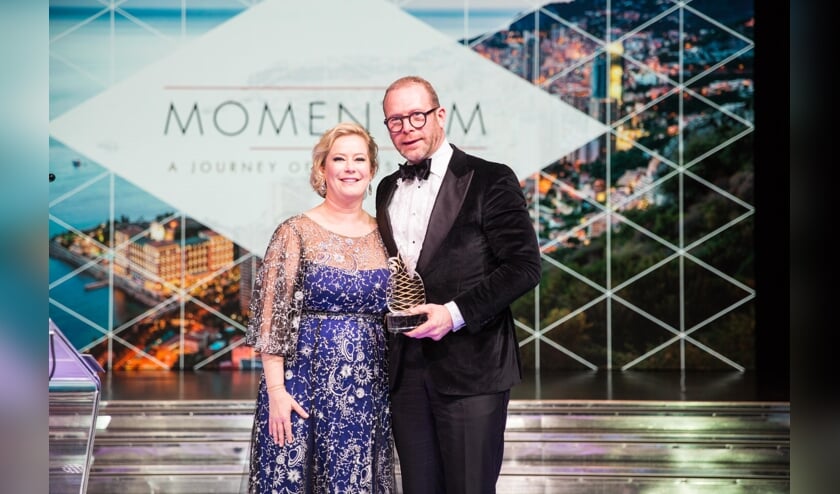 Stephan Stokkermans ontving in Monaco de Hotelier of the Year 2019-award. | Foto: PR